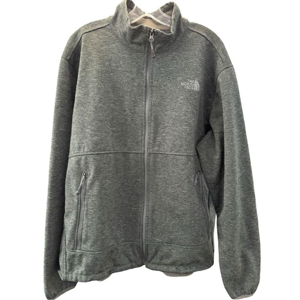 The North Face Mens Full Zip High Neck Apex Lined Jacket Heather Green Size XL
